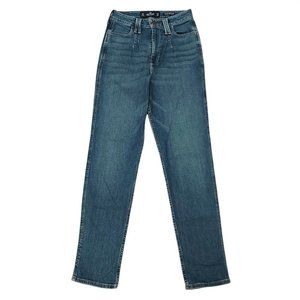 Hollister Ultra High Rise Mom Jeans Womens Size 27 Stretch Blue